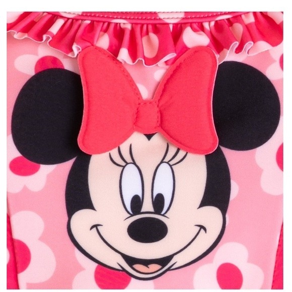 Disney Store Minnie Mouse Pink Swimsuit Girls Bikini Set Sz3 UPF 50+ - Picture 6 of 10